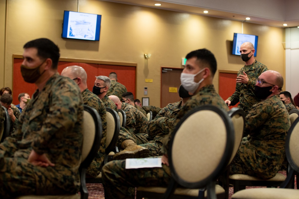 Combat Logistics Regiment 37, 3rd Marine Logistics Group, conducts a Professional Military Education class.