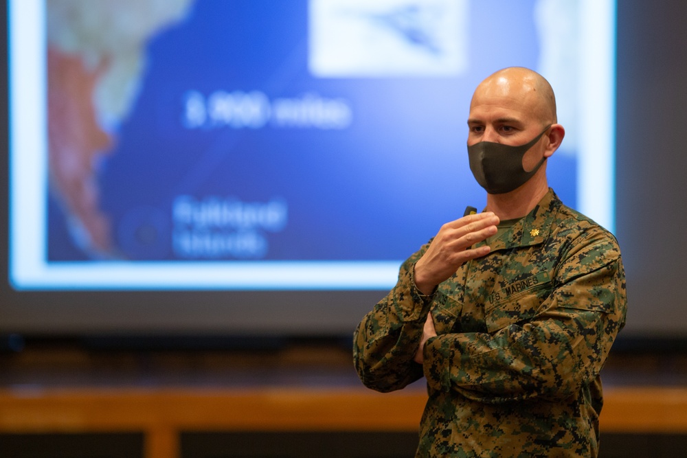 Combat Logistics Regiment 37, 3rd Marine Logistics Group, conducts a Professional Military Education class.