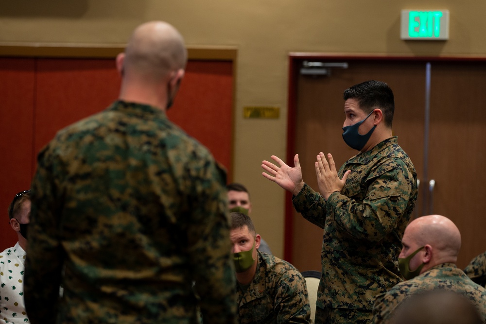 Combat Logistics Regiment 37, 3rd Marine Logistics Group, conducts a Professional Military Education class.