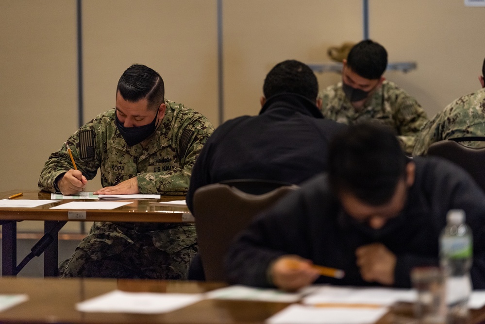 NAF Atsugi Sailors Take E-6 Advancement Exam
