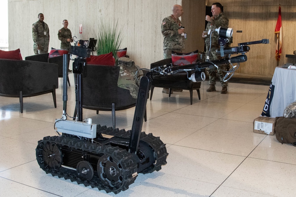 TALON military robot on display during Cyber Impact 22