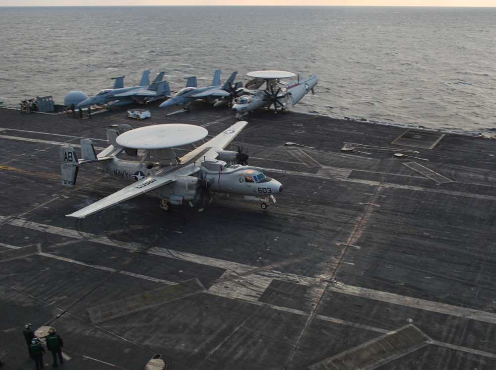 The Harry S. Truman Carrier Strike Group is on a scheduled deployment in the U.S. Sixth Fleet area of operations in support of naval operations to maintain maritime stability and security.