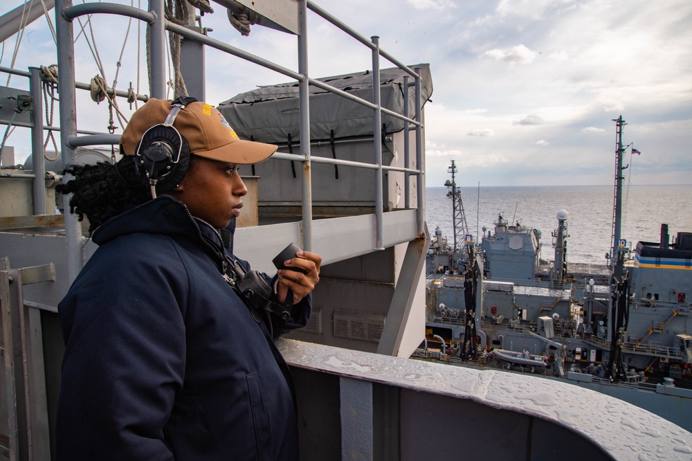 The Harry S. Truman Carrier Strike Group is on a scheduled deployment in the U.S. Sixth Fleet area of operations in support of naval operations to maintain maritime stability and security.