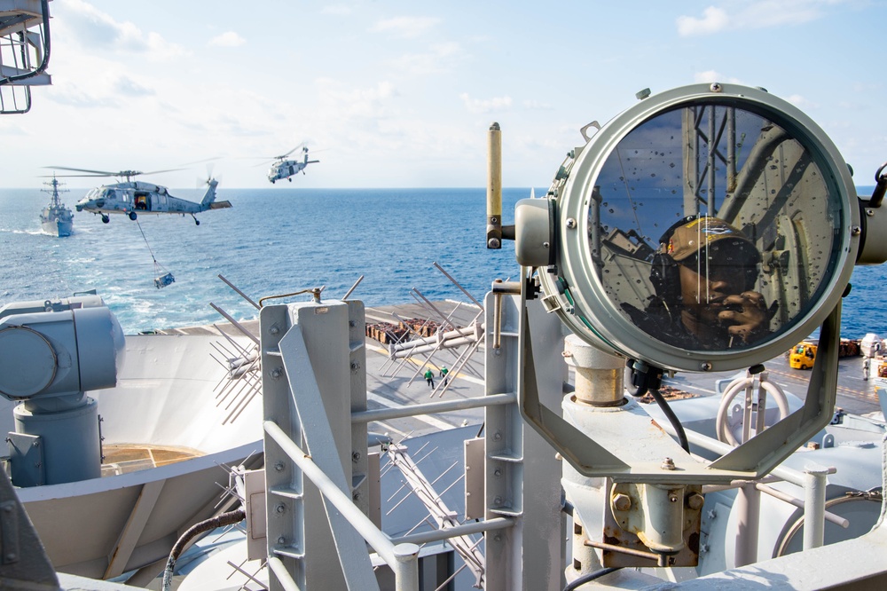 The Harry S. Truman Carrier Strike Group is on a scheduled deployment in the U.S. Sixth Fleet area of operations in support of naval operations to maintain maritime stability and security.