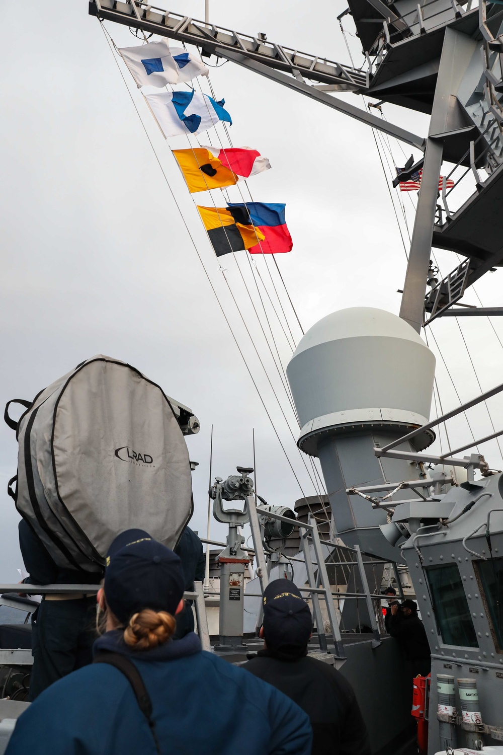 USS Ross conducts naval maneuvering with Cypriot ship