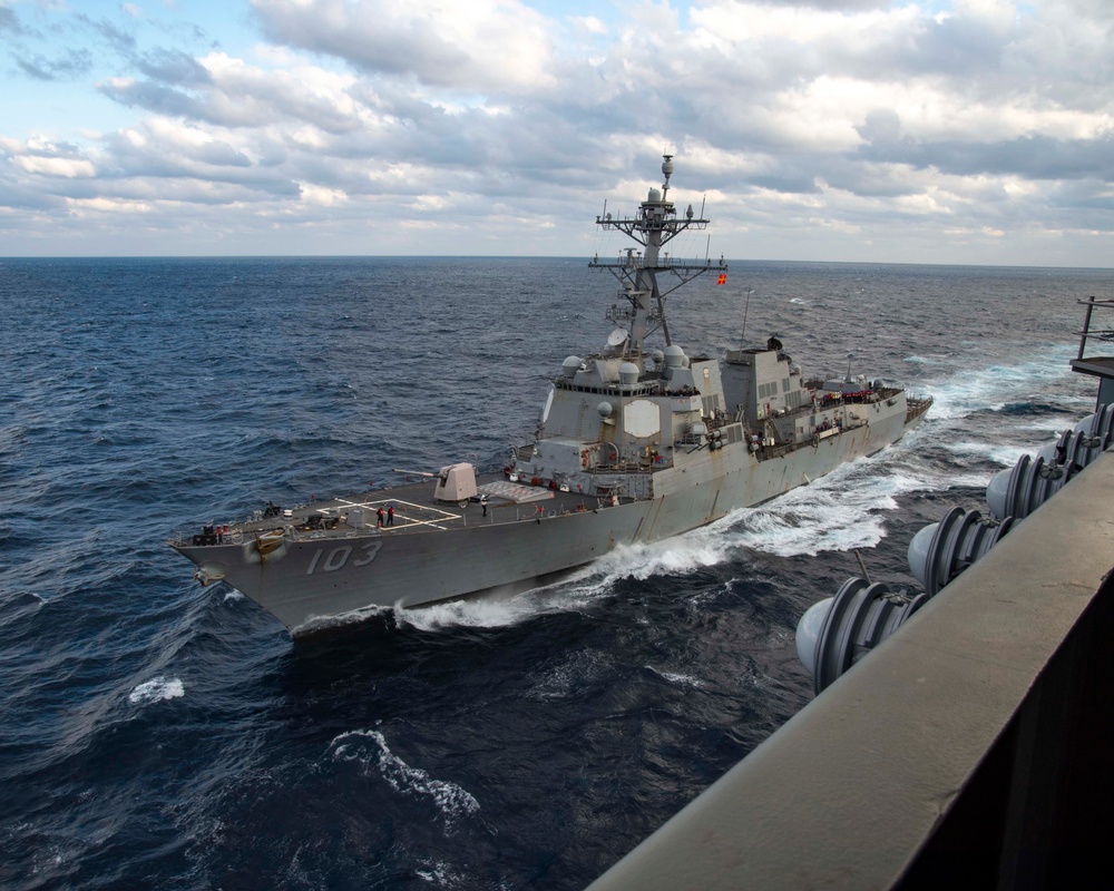 GHWB Fuels Truxton at Sea