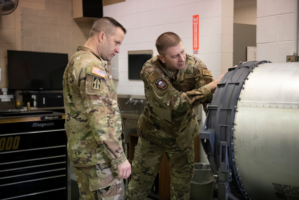 Brigadier General Mann visits the 122nd Fighter Wing