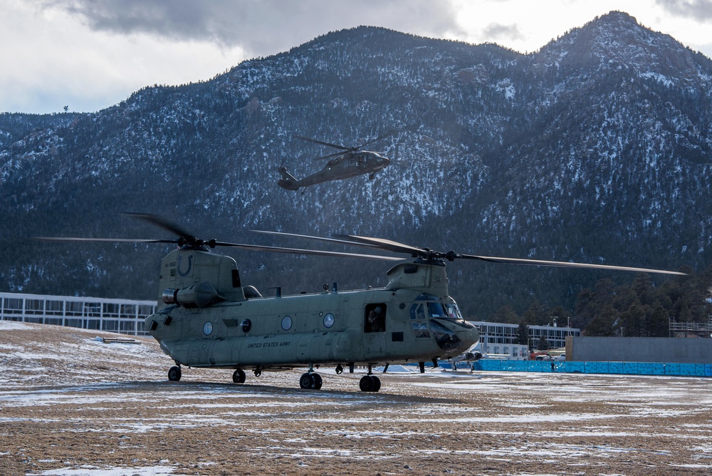 CH-47 and UH-60 U.S. Air Force Academy Visit