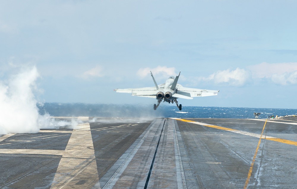 The Harry S. Truman Carrier Strike Group is on a scheduled deployment in the U.S. Sixth Fleet area of operations in support of naval operations to maintain maritime stability and security.