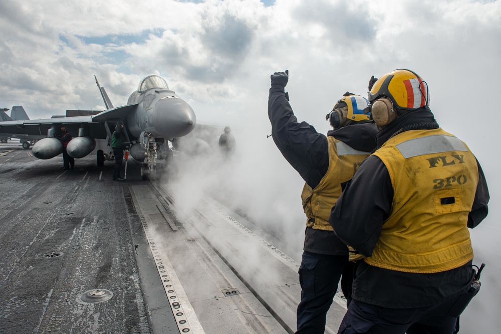 The Harry S. Truman Carrier Strike Group is on a scheduled deployment in the U.S. Sixth Fleet area of operations in support of naval operations to maintain maritime stability and security.