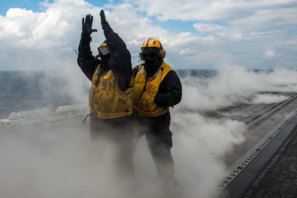 The Harry S. Truman Carrier Strike Group is on a scheduled deployment in the U.S. Sixth Fleet area of operations in support of naval operations to maintain maritime stability and security.