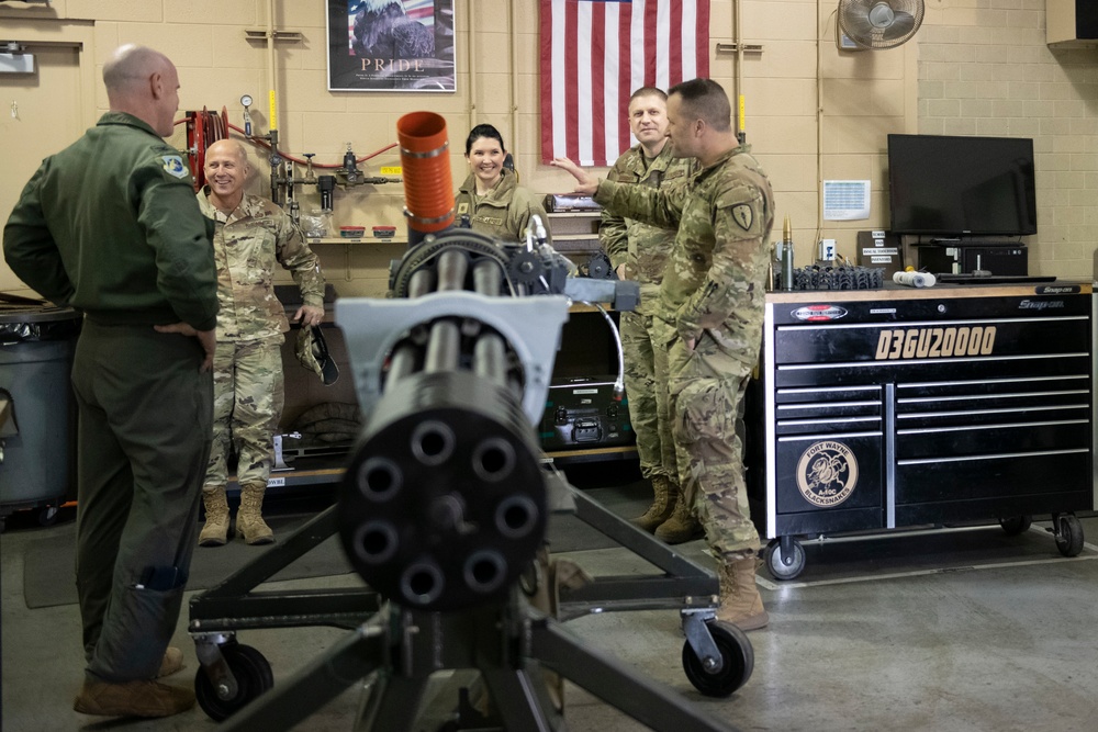 Brigadier General Mann visits the 122nd Fighter Wing