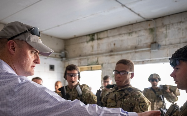 Soldier Assisted with Nett Warrior End User Device