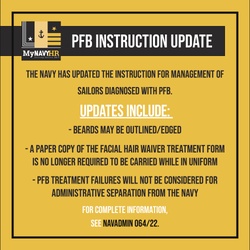 Navy Updates Policy for Sailors with Pseudofolliculitis Barbae (PFB)