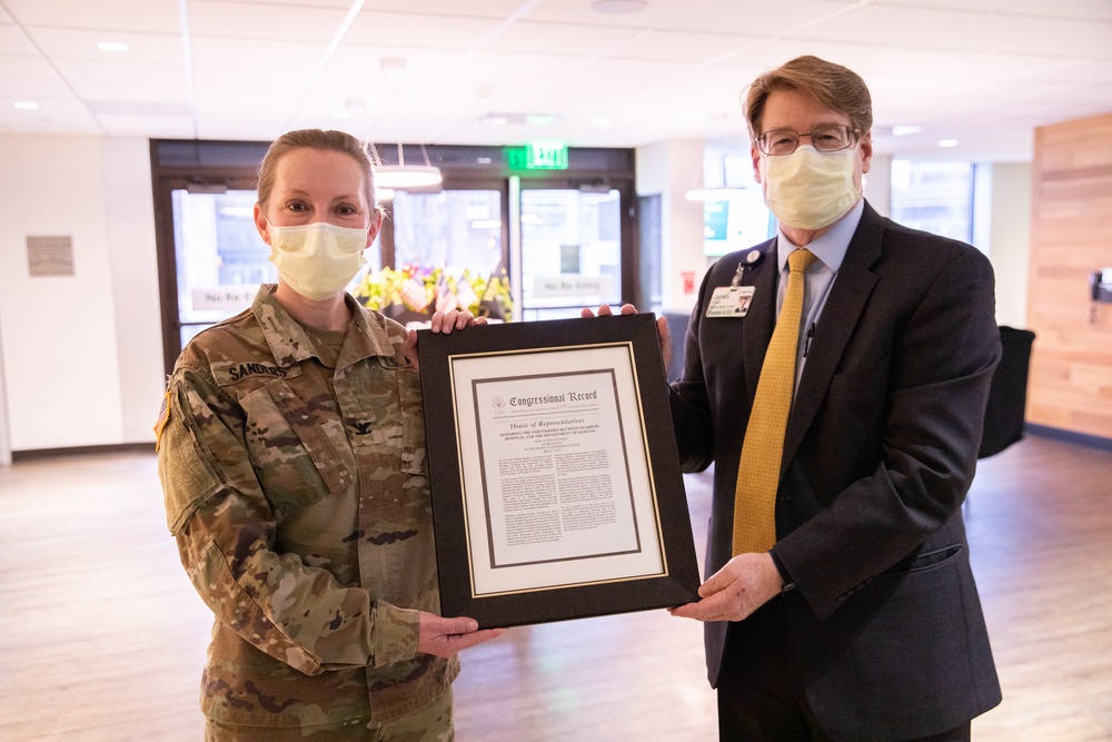 Lansing Hospital Holds Exit Ceremony for Military Medical Team