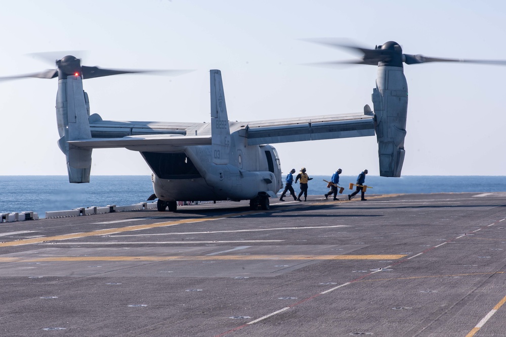 USS America (LHA 6) Conducts Flight Operations with JSDGF