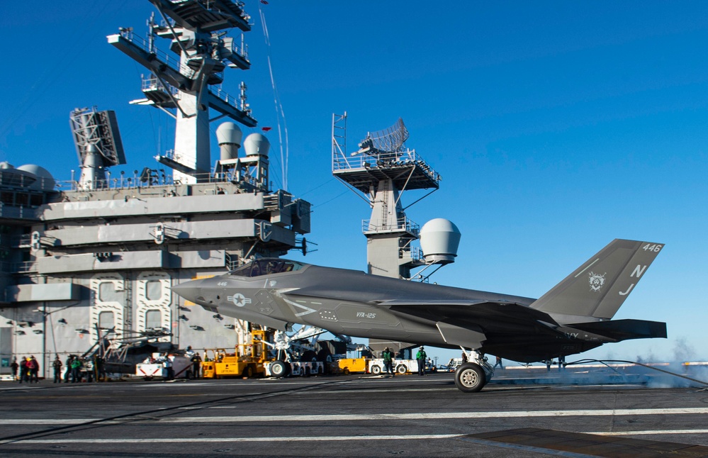 F-35C Lands Onboard USS Nimitz