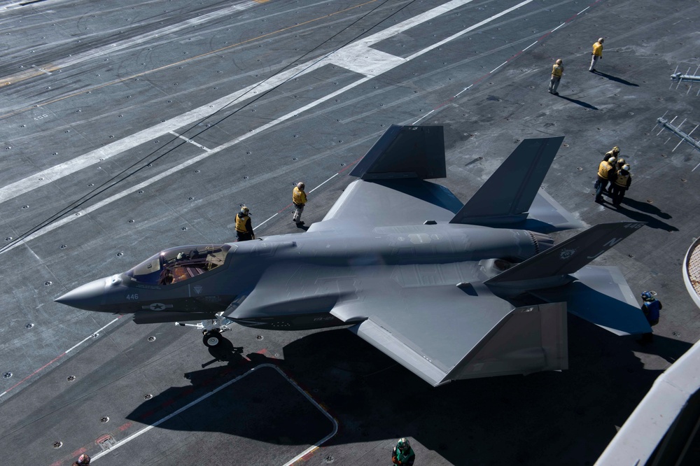 F-35C Lightning II Rests On The Flight Deck