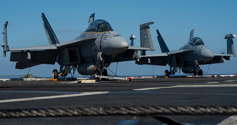 Jets Rest On The Flight Deck