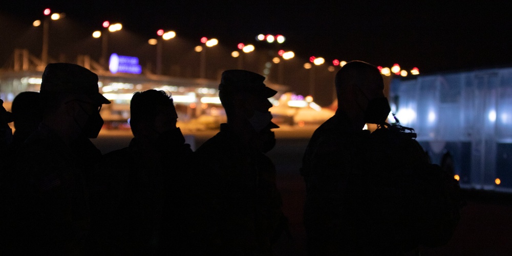 V Corps Soldiers Arrive at Nuremberg Airport