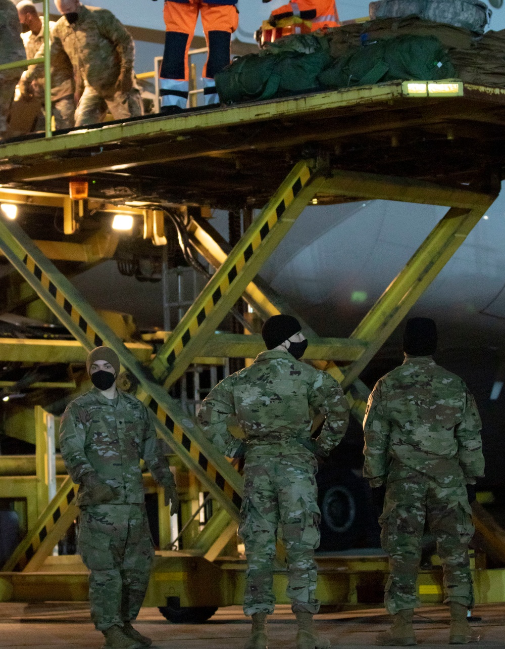 V Corps Soldiers Arrive at Nuremberg Airport
