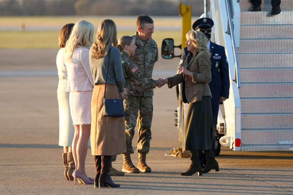 First Lady Dr. Jill Biden Visits with Fort Campbell Families