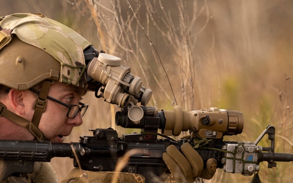 Soldier Lays Prone During ENVG-B Exercise