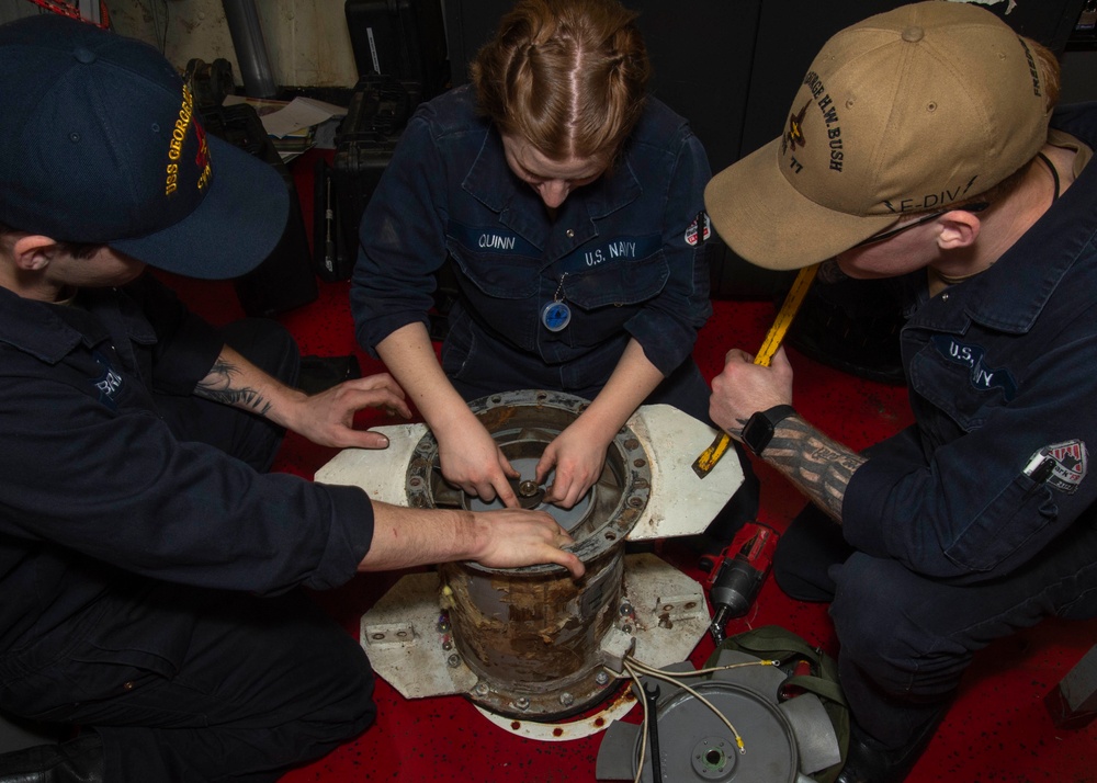 GHWB Sailors Rewind a Fan Motor