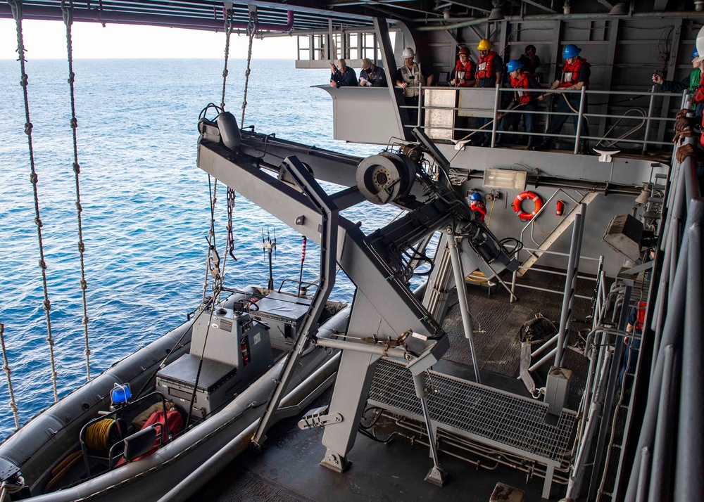 GHWB Sailors Participate In Small Boats Operations Training Exercise