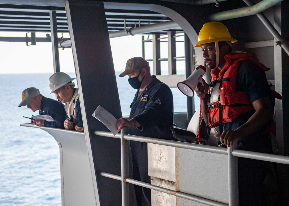 GHWB Sailors Participate In Small Boats Operations Training Exercise