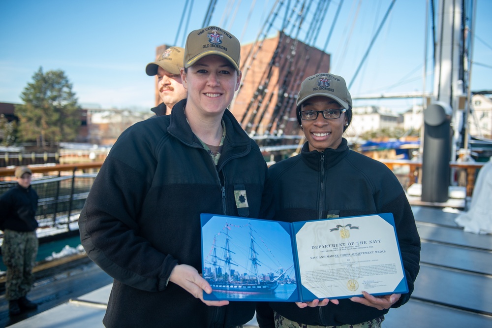 Aviation Ordananceman 2nd Class Jennifer Jordan received the Navy and Marine Corps Achievement Medal