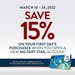 Sign Up and Save 15%! New MILITARY STAR Cardholders Will Receive Discount on First-Day Purchases March 10 to 24