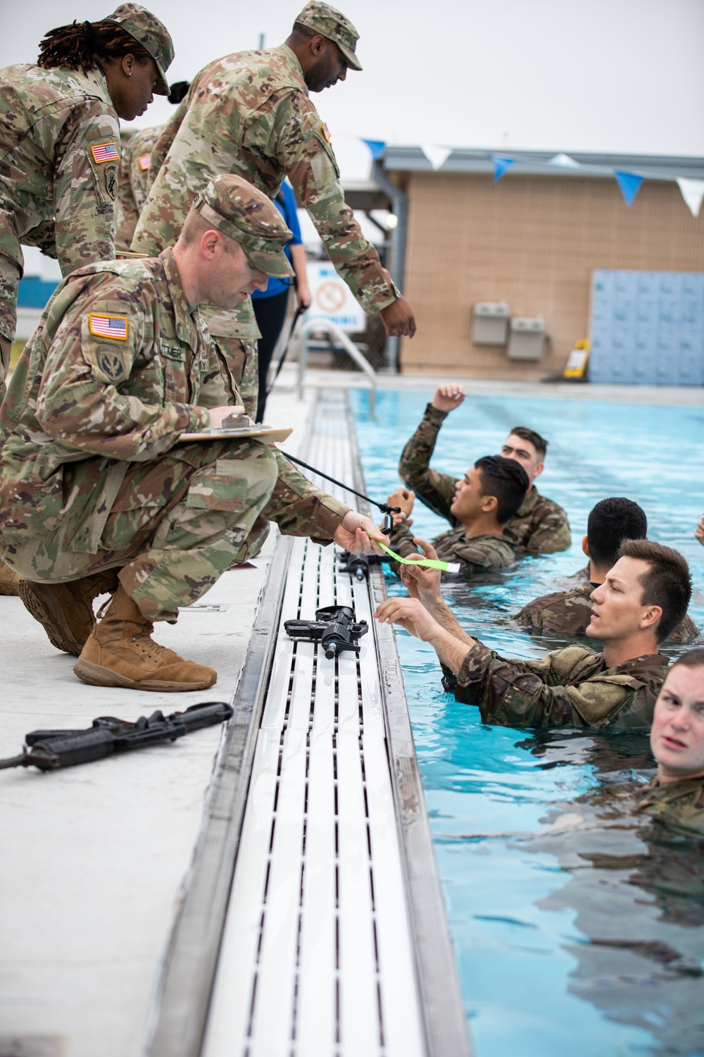 63rd cadre runs swim event at Consortium Best Warrior Competition