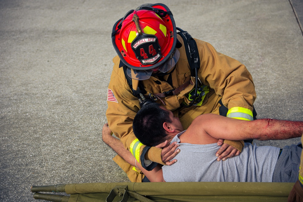 6th Civil Engineer Squadron participates in a Major Accident Response Exercise (MARE)