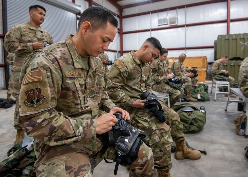 624th Regional Support Group Trains on CBRN Gear