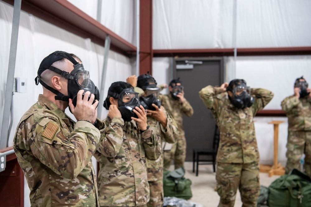 624th Regional Support Group Trains on CBRN Gear