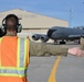 KC-135 crew chief marshaling