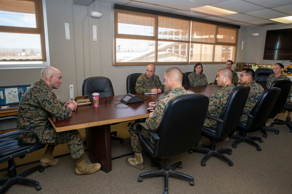 Top enlisted Marine visits Marine Corps Air Ground Combat Center