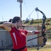 U.S. Marines with Wounded Warrior Regiment compete in the Marine Corps Trials the Archery competition