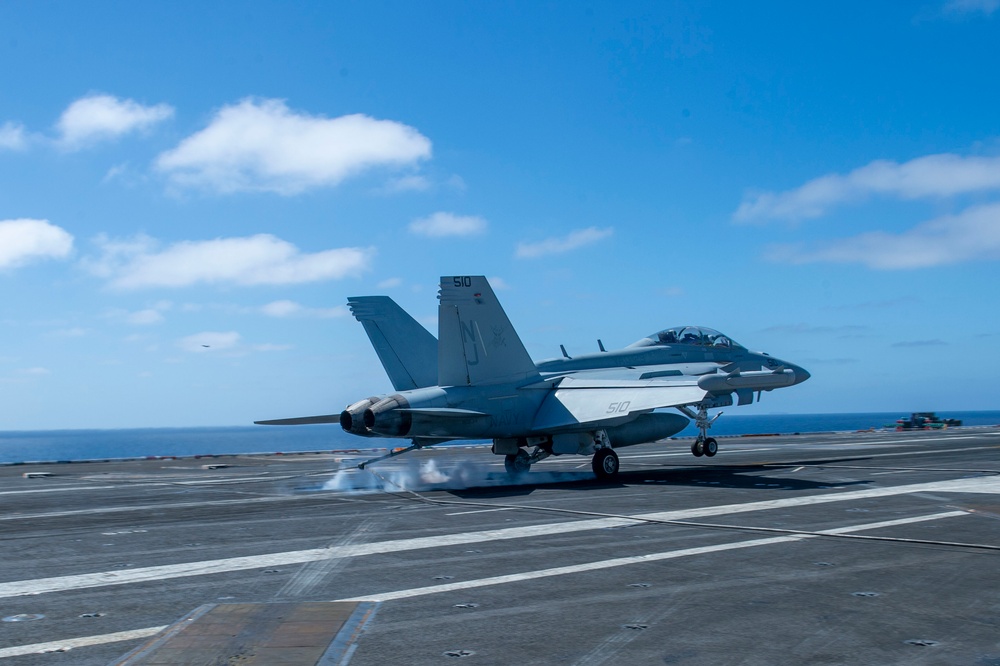 E/A-18G Growler Makes An Arrested Gear Landing