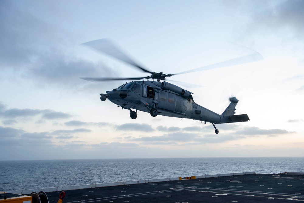 MH-60S Sea Hawk Approaches Flight Deck