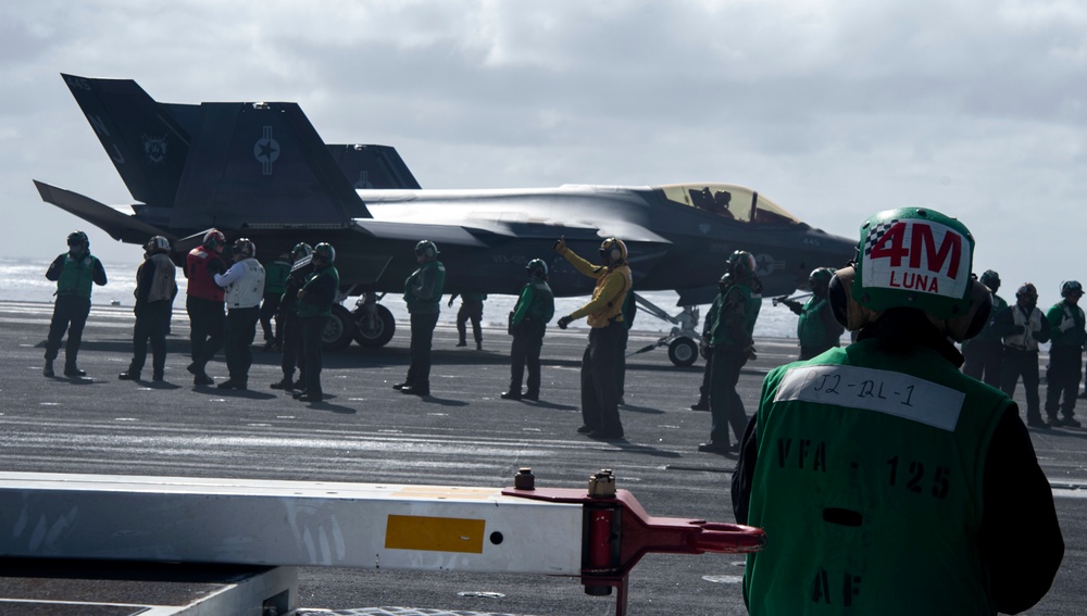 Distinguished Visitors Observe Flight Operations