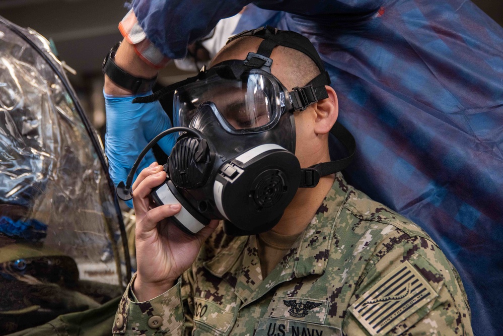 USS Ronald Reagan (CVN 76) Chemical, Biological and Radiological Mask Fitting