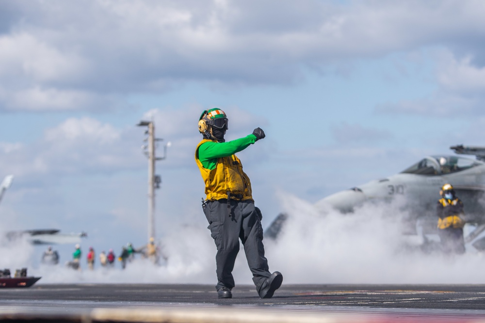 The Harry S. Truman Carrier Strike Group is on a scheduled deployment in the U.S. Sixth Fleet area of operations in support of naval operations to maintain maritime stability and security.