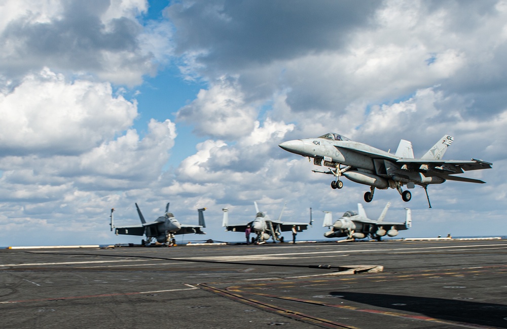 The Harry S. Truman Carrier Strike Group is on a scheduled deployment in the U.S. Sixth Fleet area of operations.