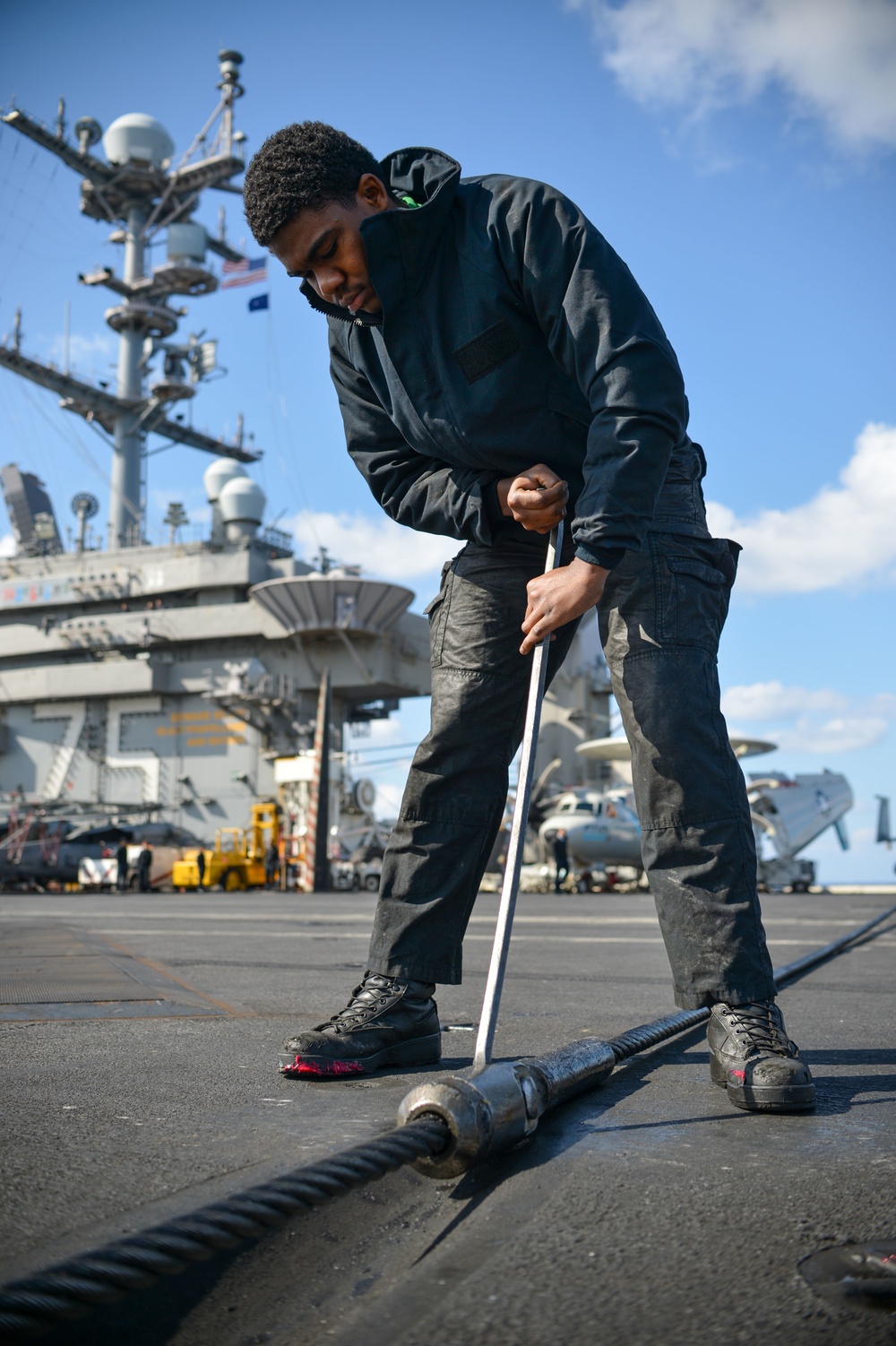 The Harry S. Truman Carrier Strike Group is on a scheduled deployment in the U.S. Sixth Fleet area of operations in support of naval operations to maintain maritime stability and security.