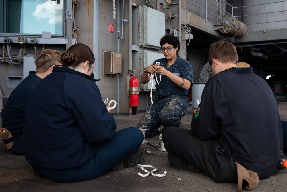 The Harry S. Truman Carrier Strike Group is on a scheduled deployment in the U.S. Sixth Fleet area of operations in support of naval operations to maintain maritime stability and security.