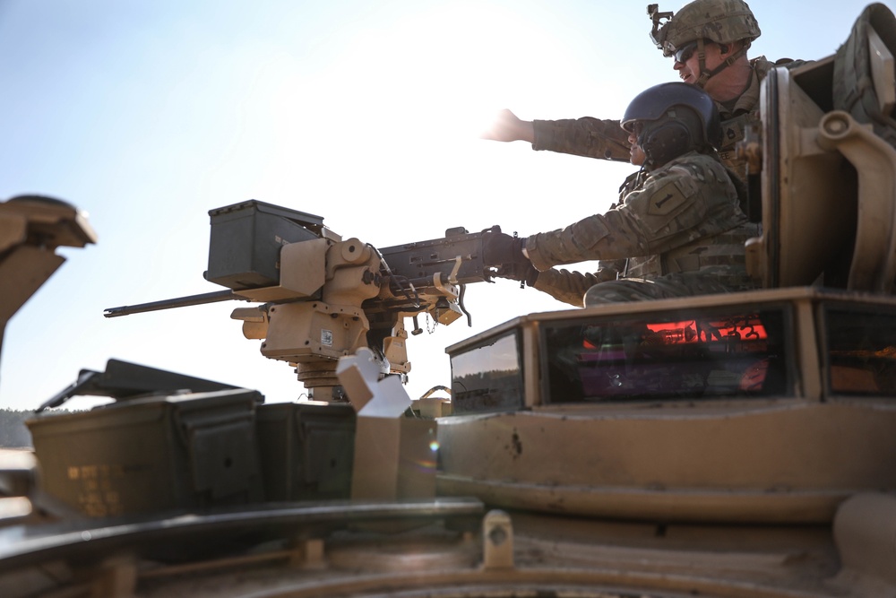 Tank Crews of 2nd Platoon Bravo Company &quot;Bulldogs&quot; 2nd Armored Division 34th Armored Regiment fire Crew Served Weaponry