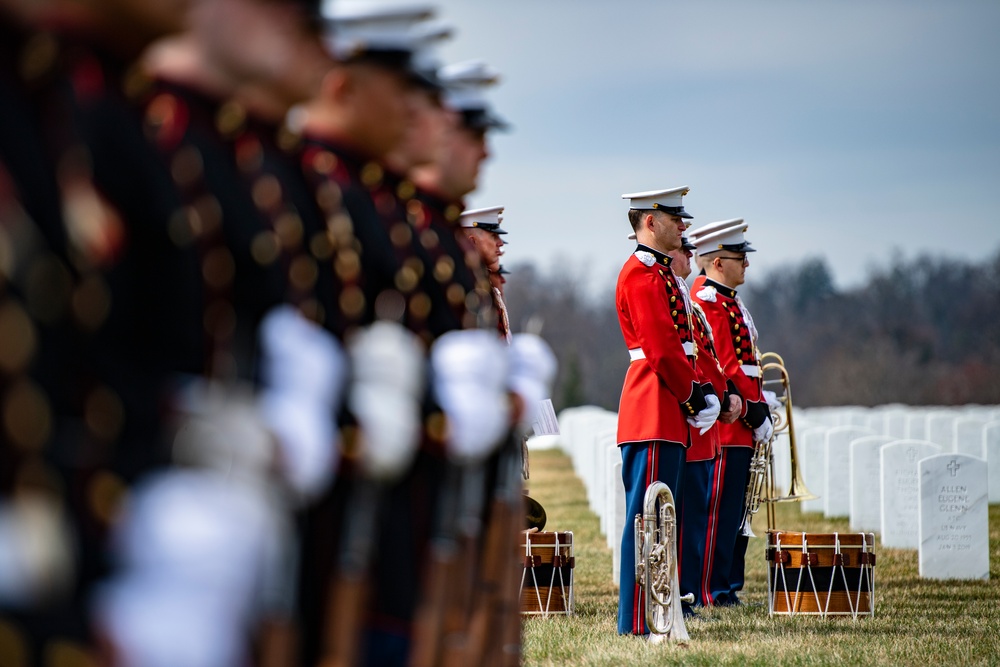 Military Funeral Honors with Funeral Escort are Conducted  for U.S. Marine Corps Cpl. Thomas Cooper in Section 57