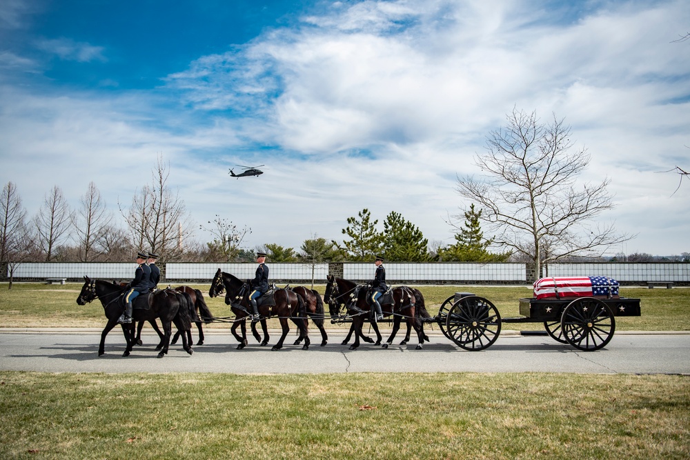 Military Funeral Honors with Funeral Escort are Conducted  for U.S. Marine Corps Cpl. Thomas Cooper in Section 57